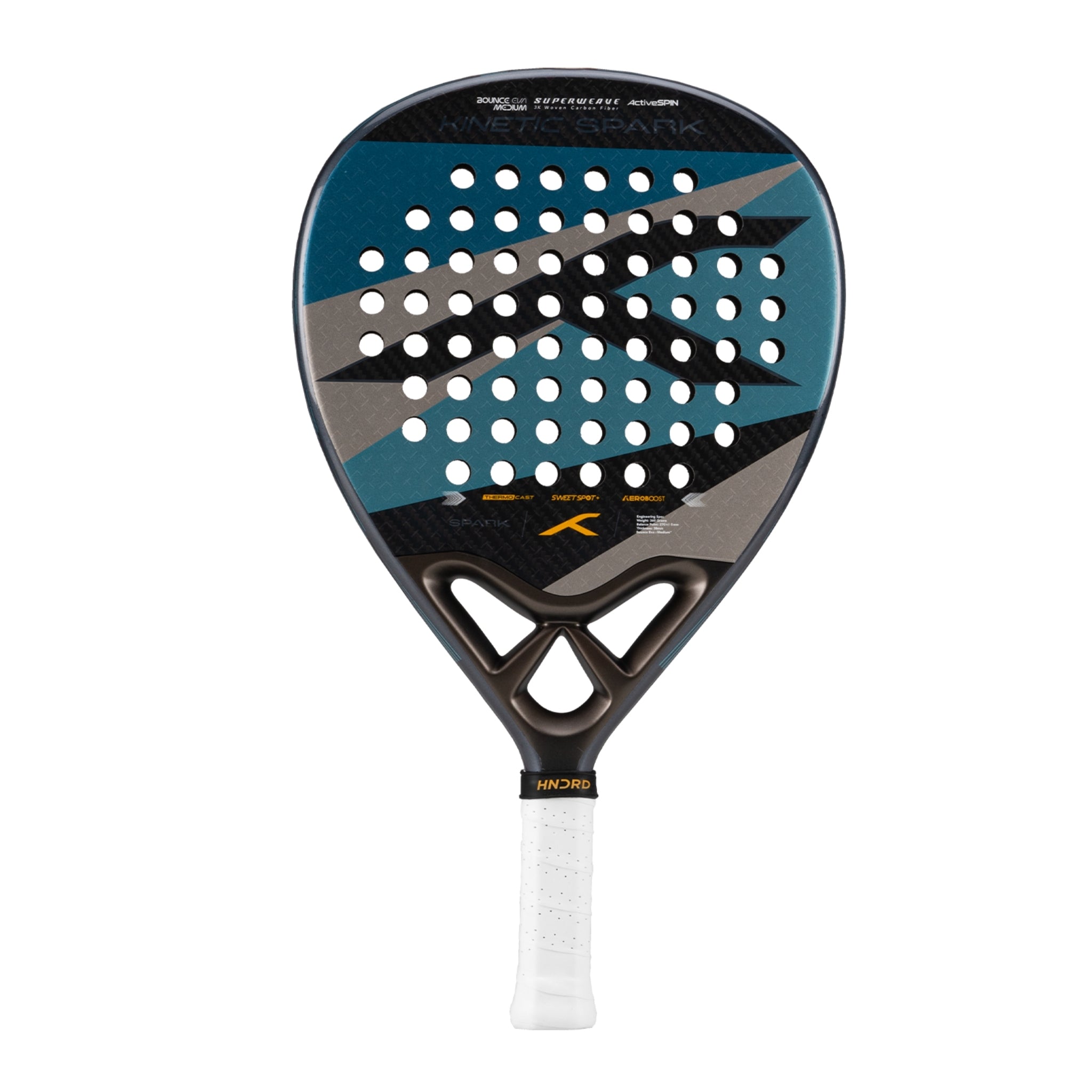 Hundred Padel Racket Kinetic Spark - Bleu/Gris