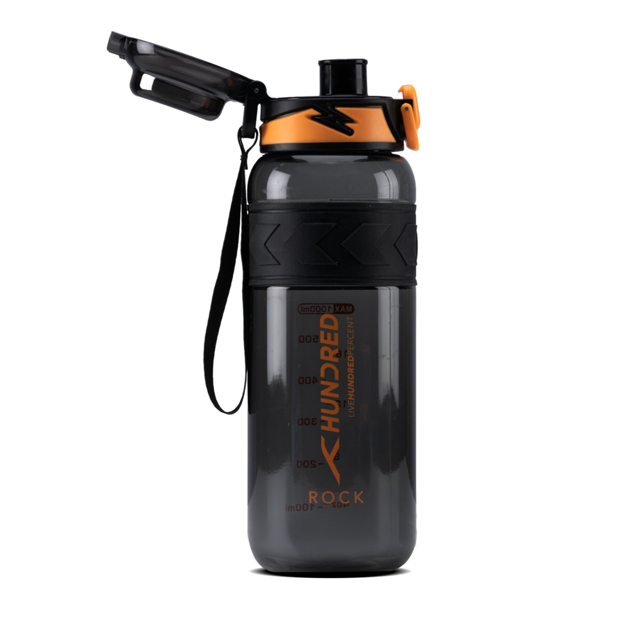 Bouteille d'eau - ROCK Noir/Orange