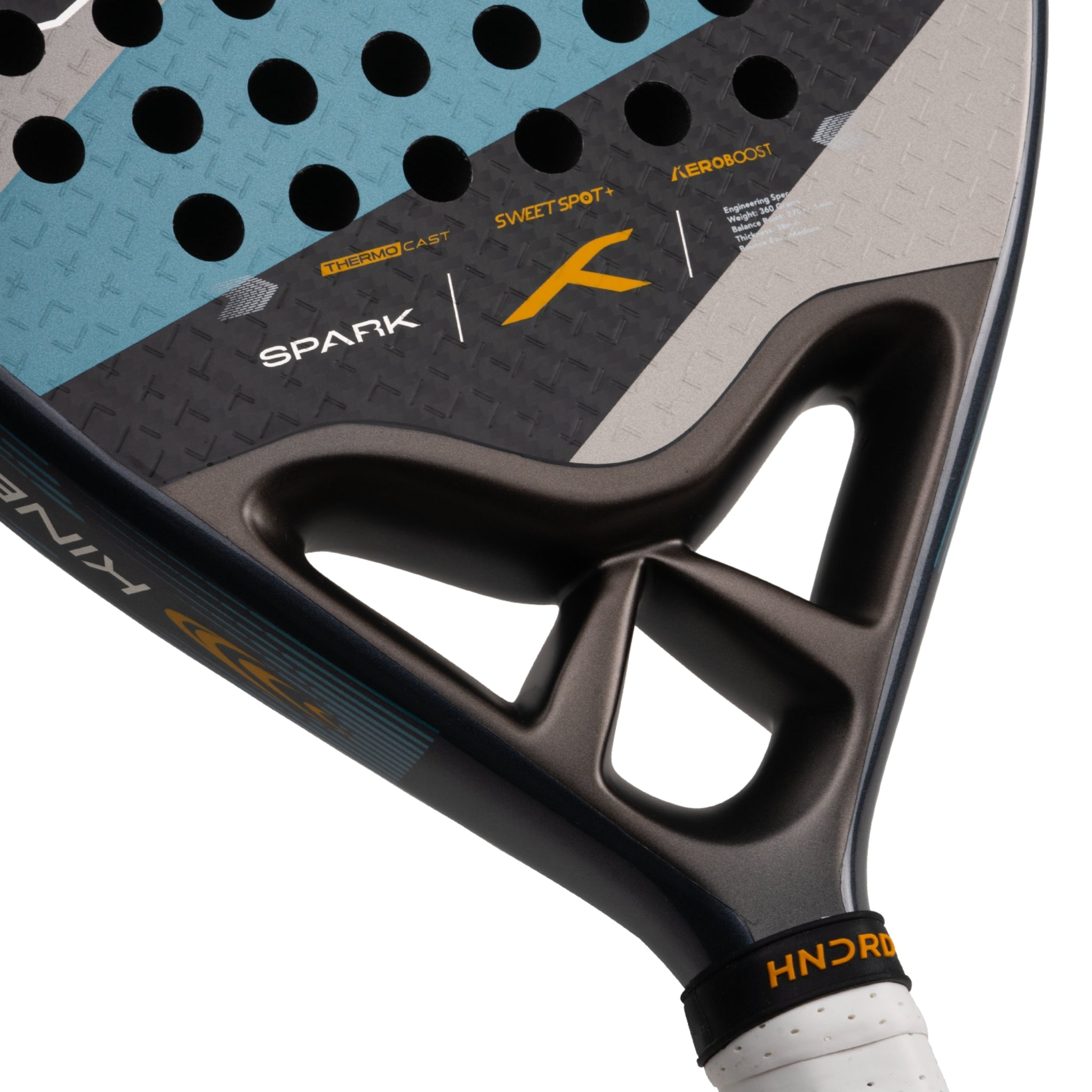Hundred Padel Racket Kinetic Spark - Bleu/Gris
