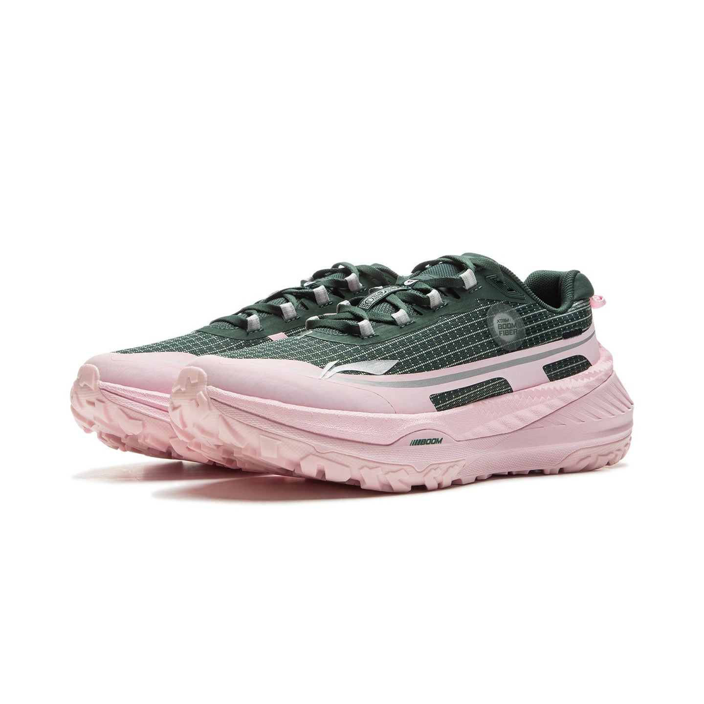 Li-Ning Trail Dilu V2 Vert foncé/Rose Femme