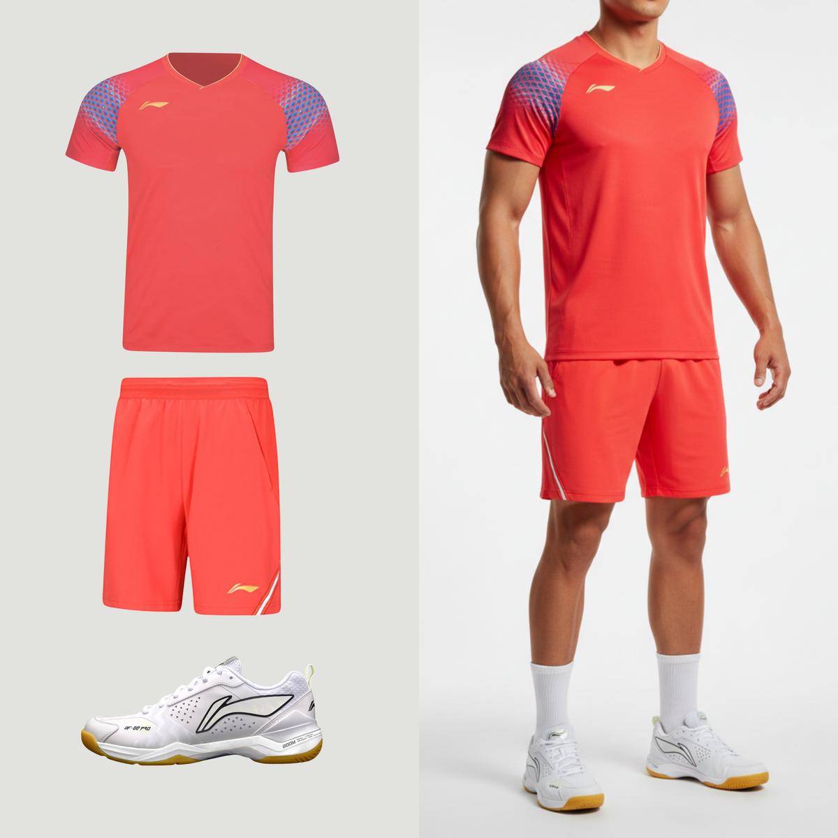 Li-Ning badminton T-shirt til mænd med perfekt pasform. Shop Looket 