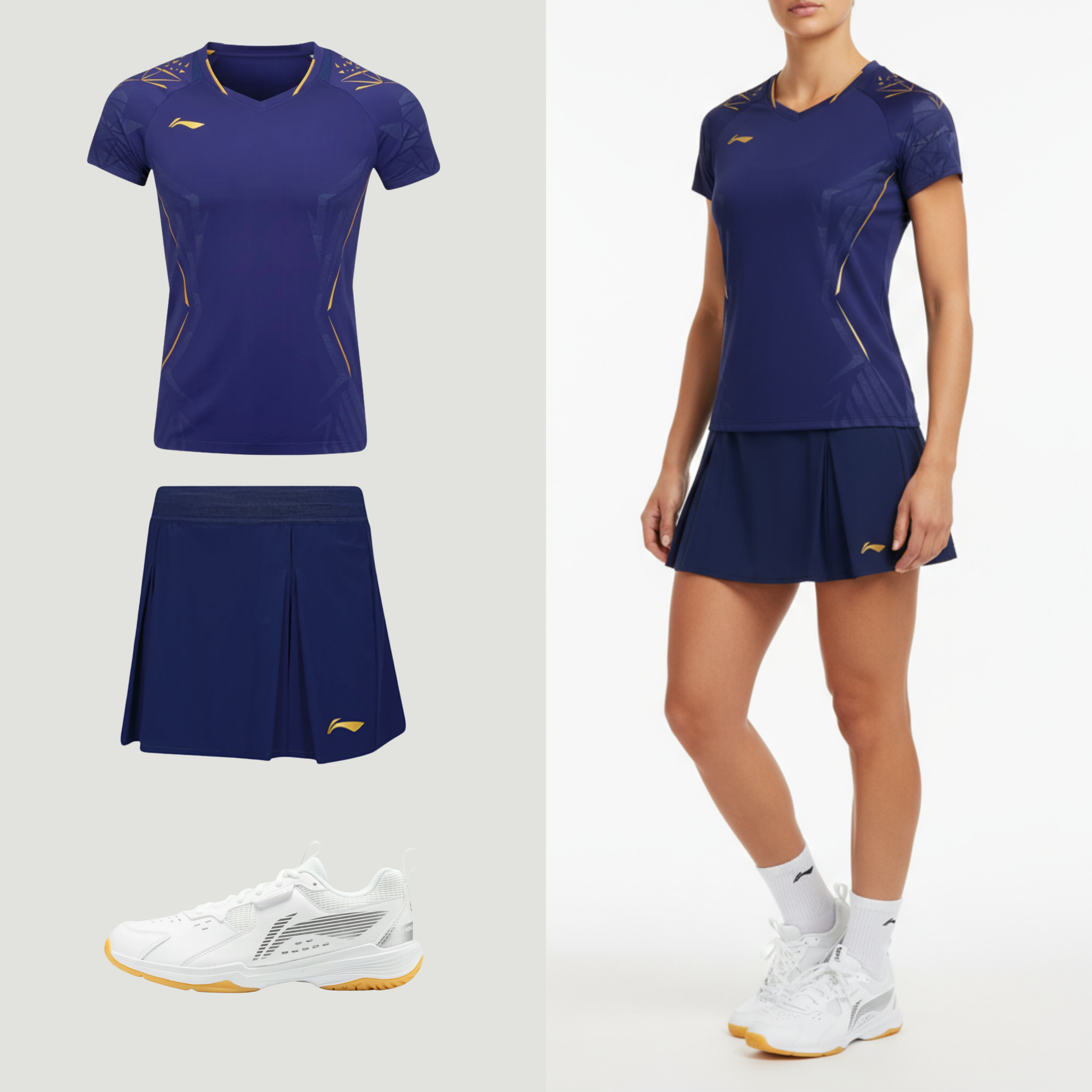 Li-Ning International Nouveau Bleu Femme