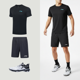 Short Li-Ning Smooth Black Homme