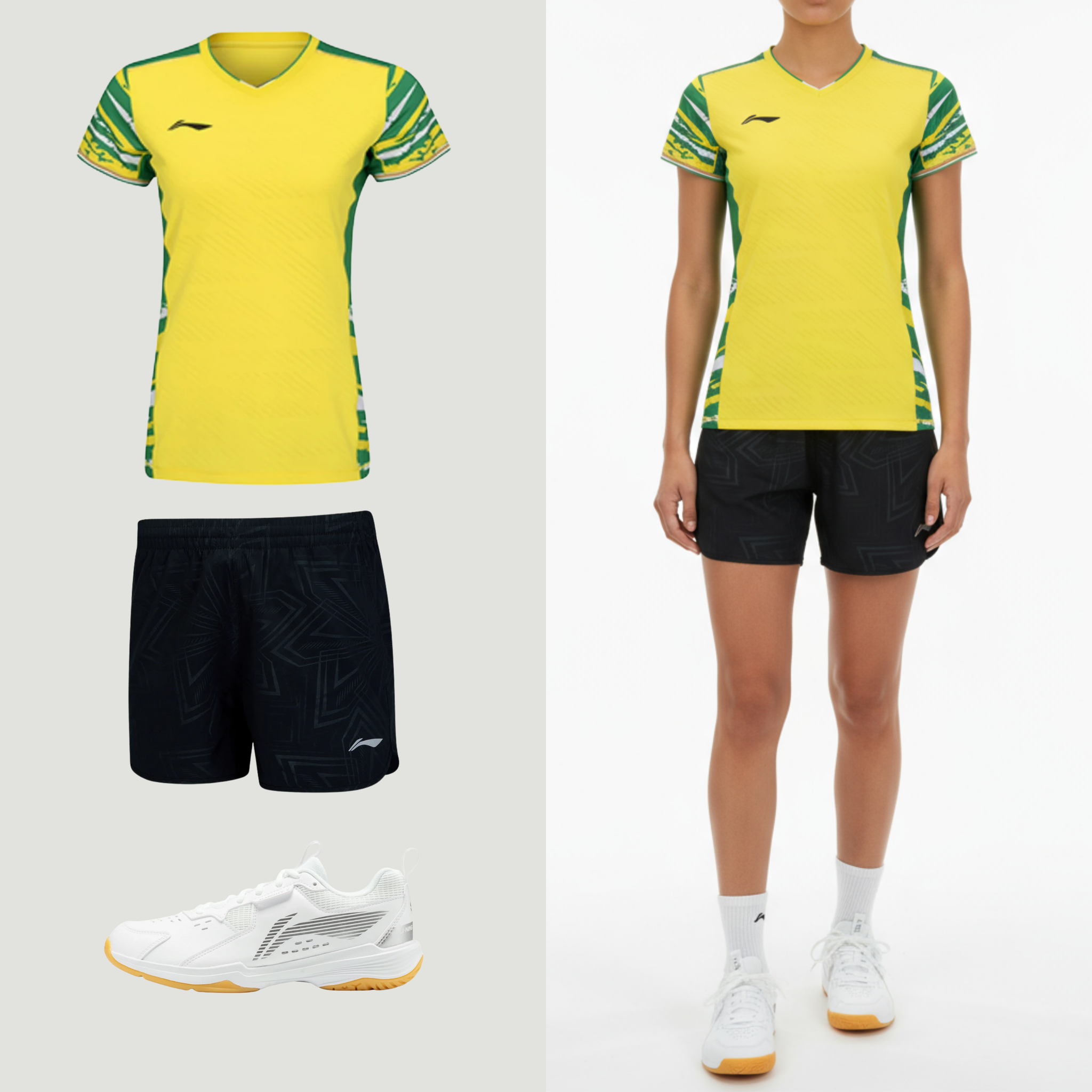 Li-Ning Top Play Jaune Femme