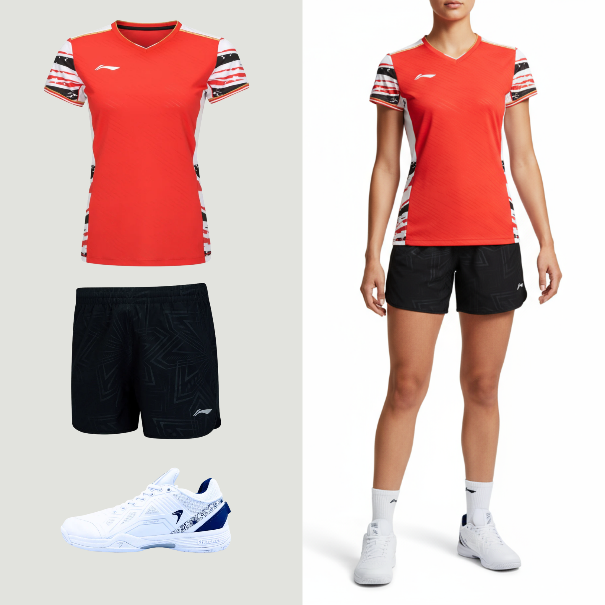 Li-Ning Top Play Rouge Femme