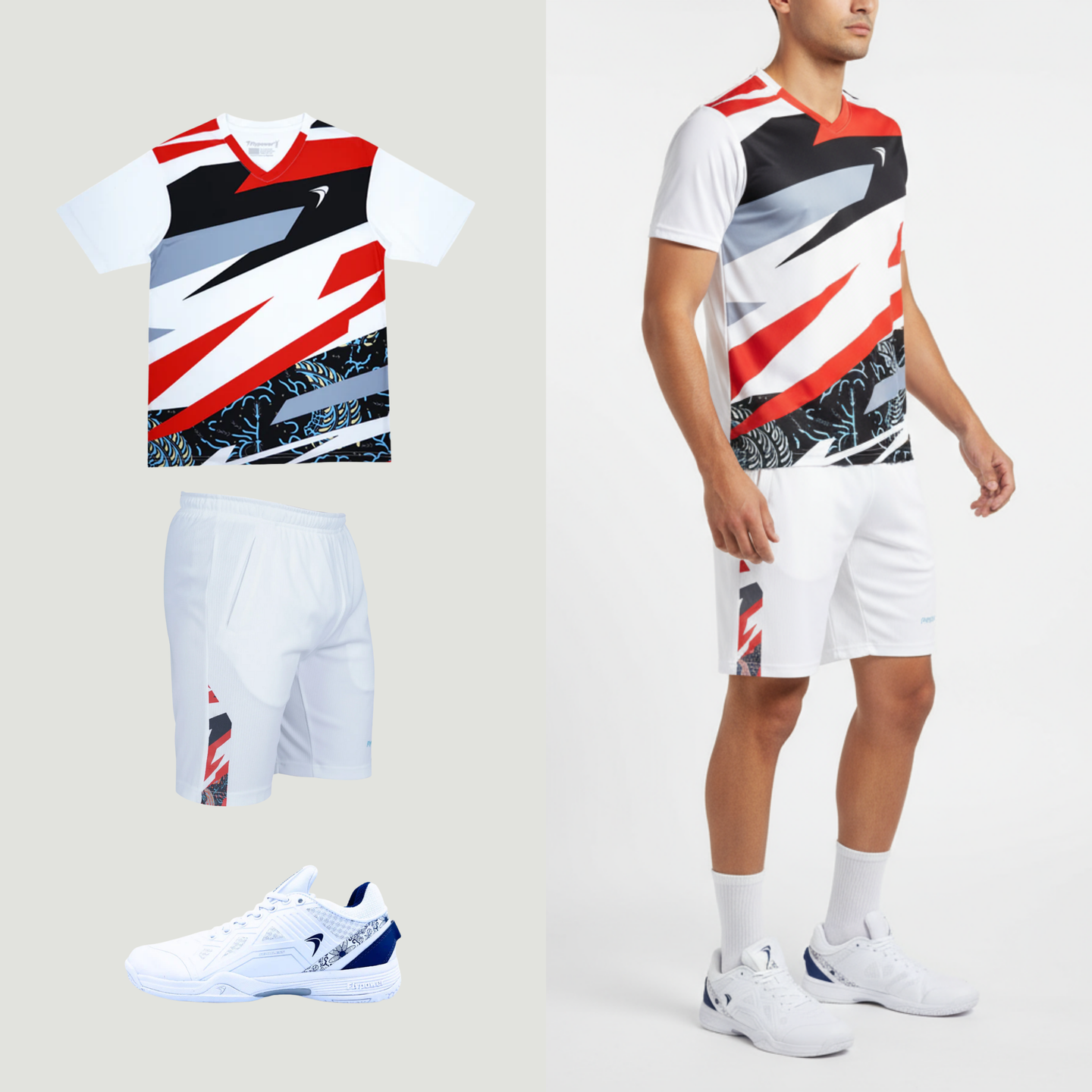 Flypower RINJANI 12 Blanc/Rouge Unisexe