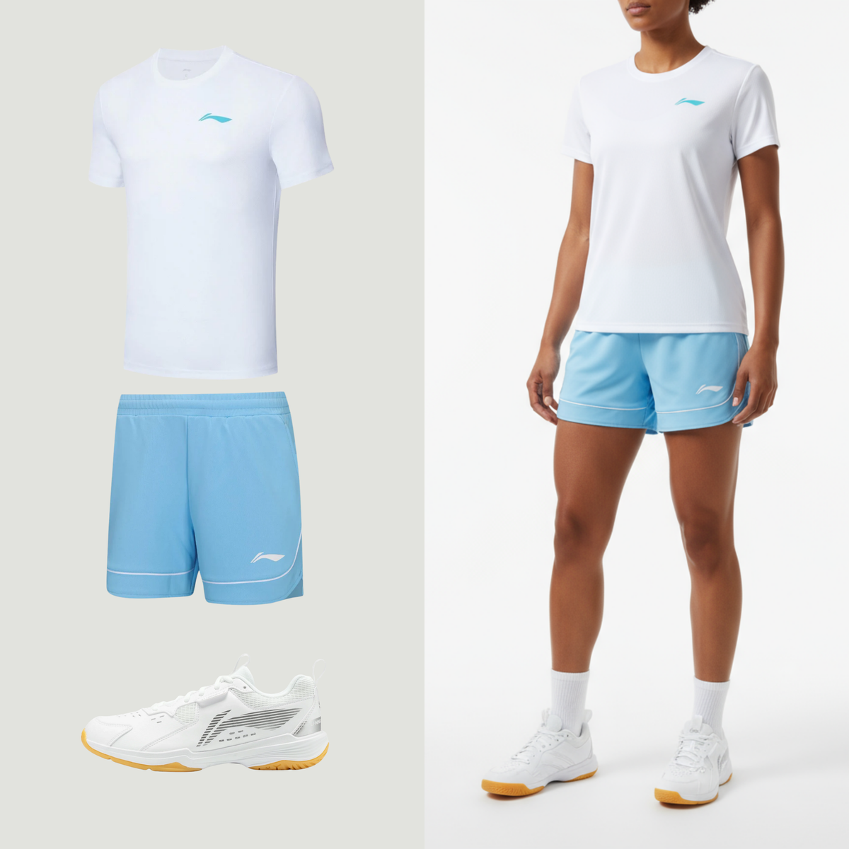 Li-Ning Single Stripe Bleu Femme