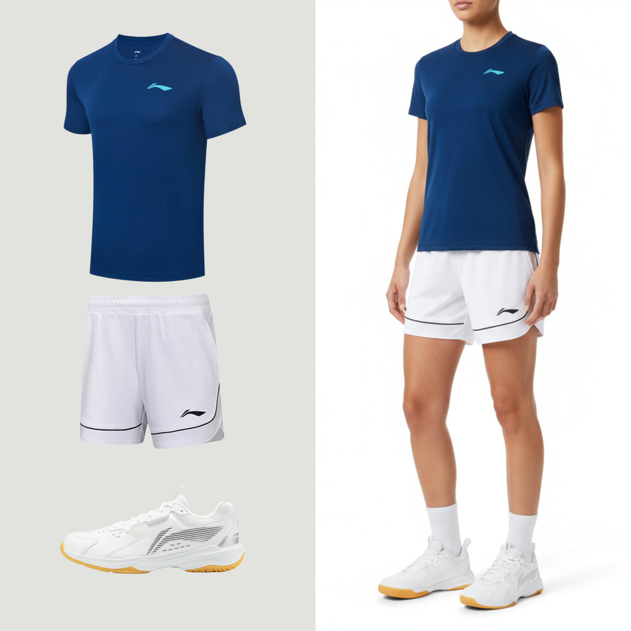 Li-Ning Single Stripe Blanc Femme