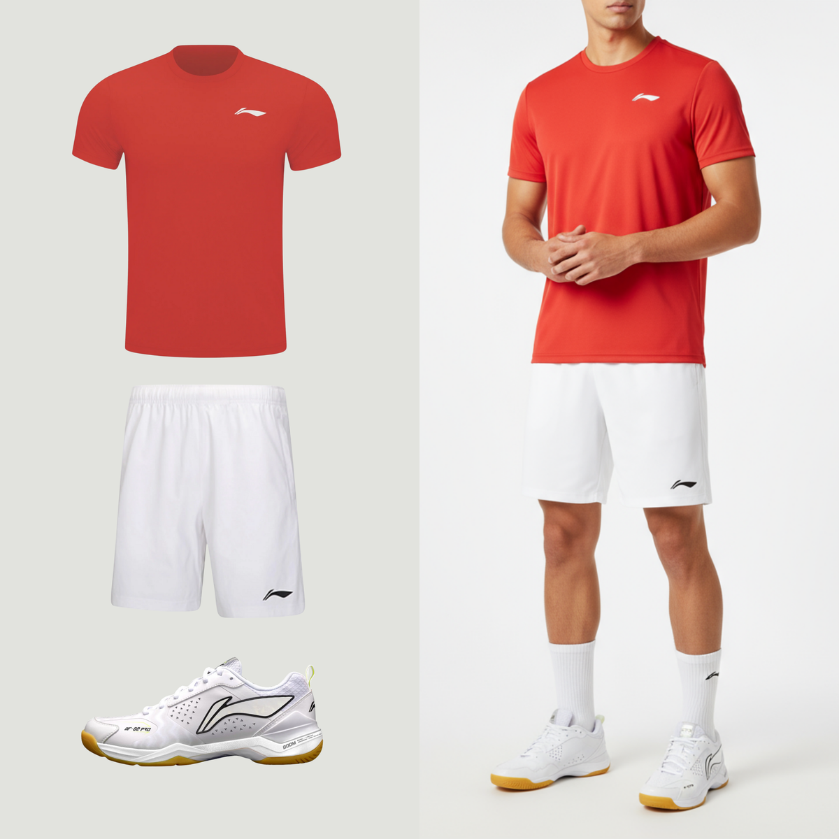 Li-Ning badminton T-shirt til mænd med perfekt pasform. Shop Looket 