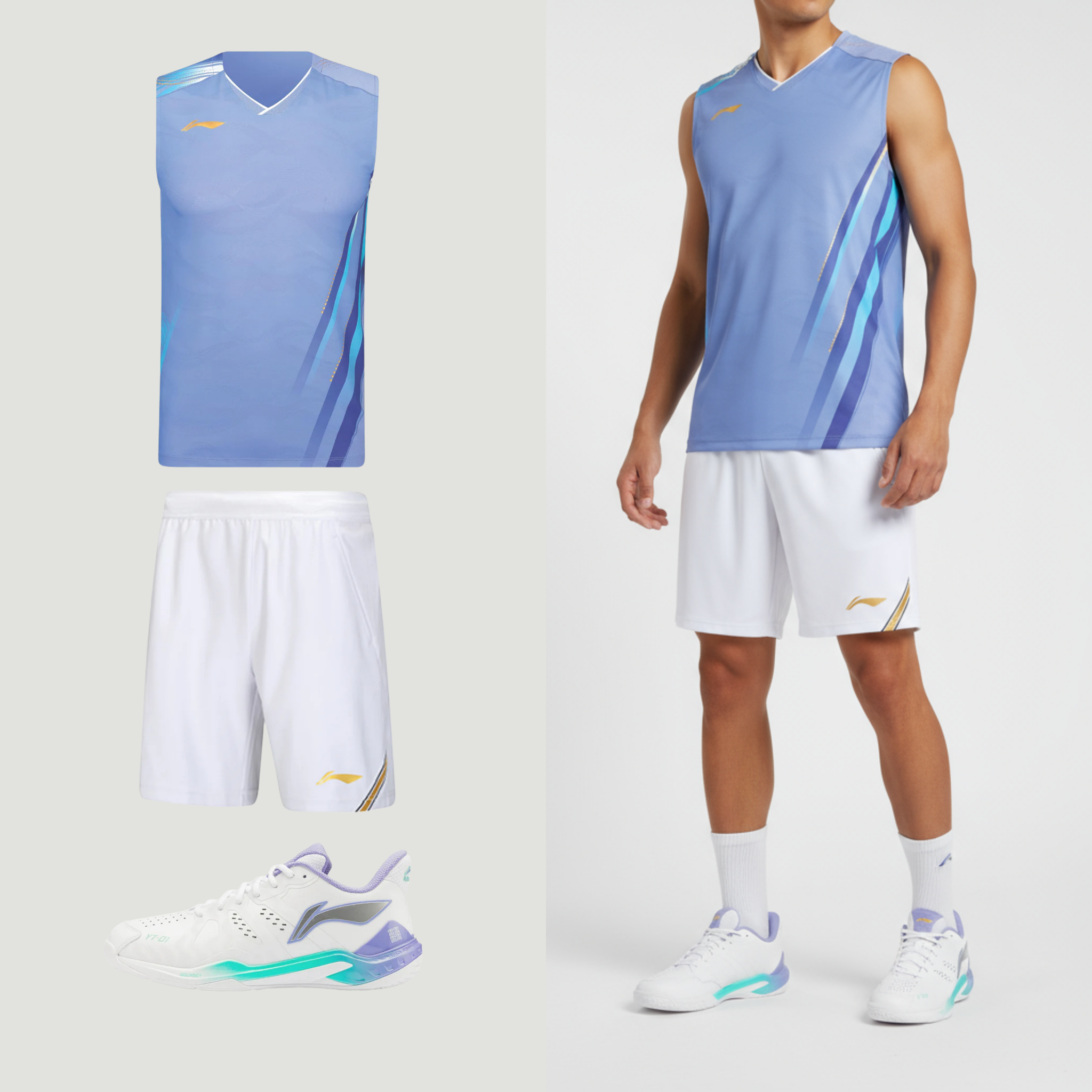 Débardeur Li-Ning Side Effect bleu clair