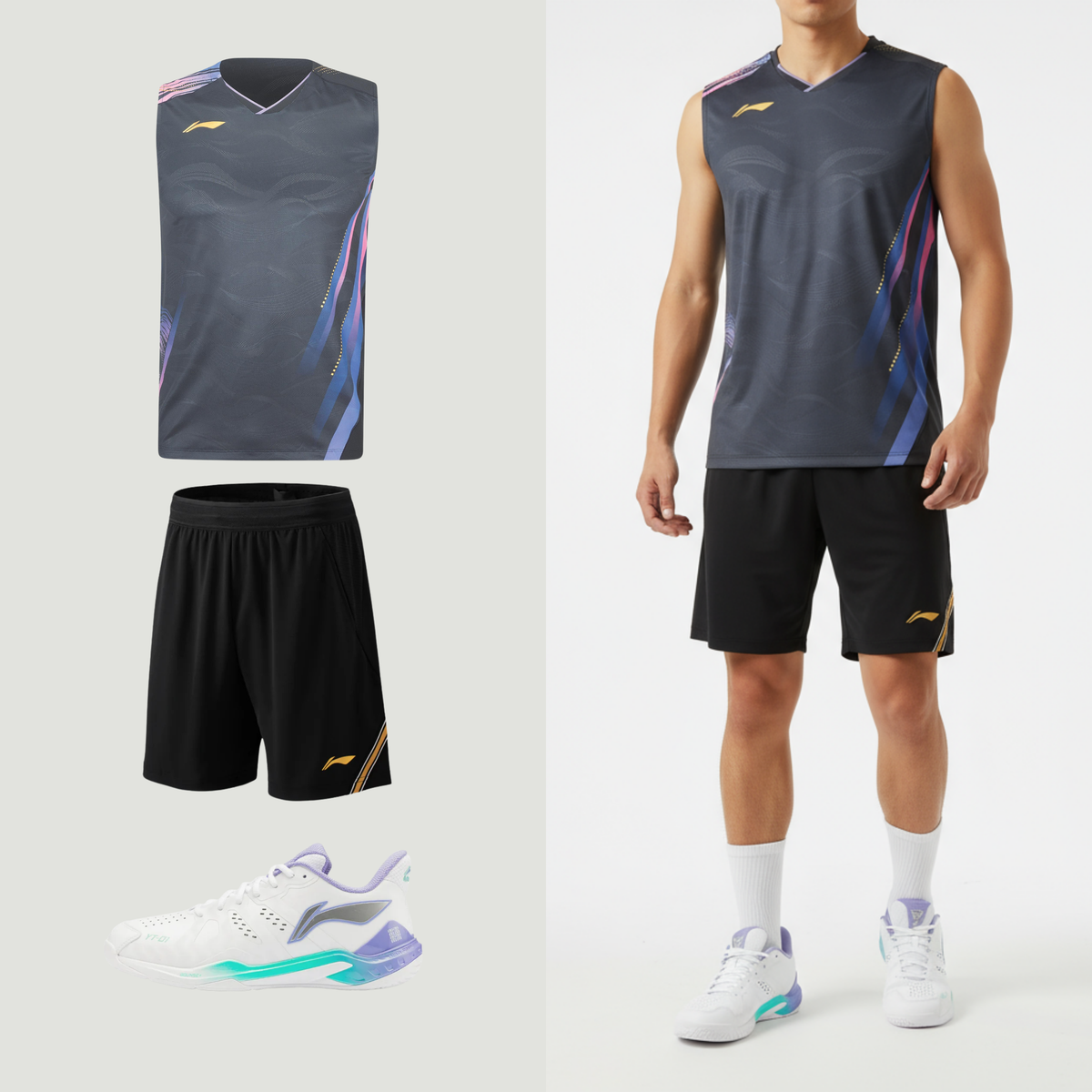 Débardeur noir Li-Ning Side Effect