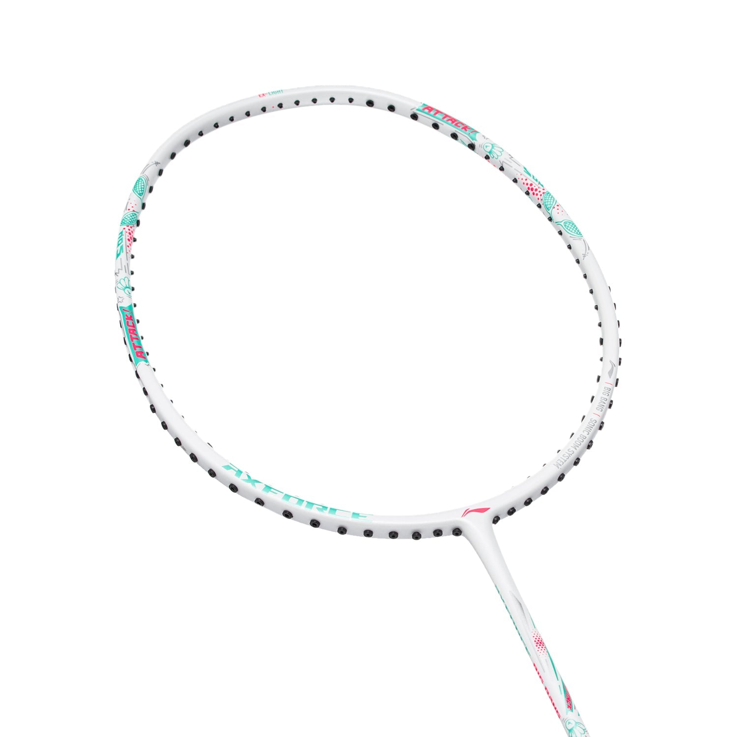Li-Ning Badminton Racket - Li-Ning AXForce Big Bang White - SportYouUp Europe