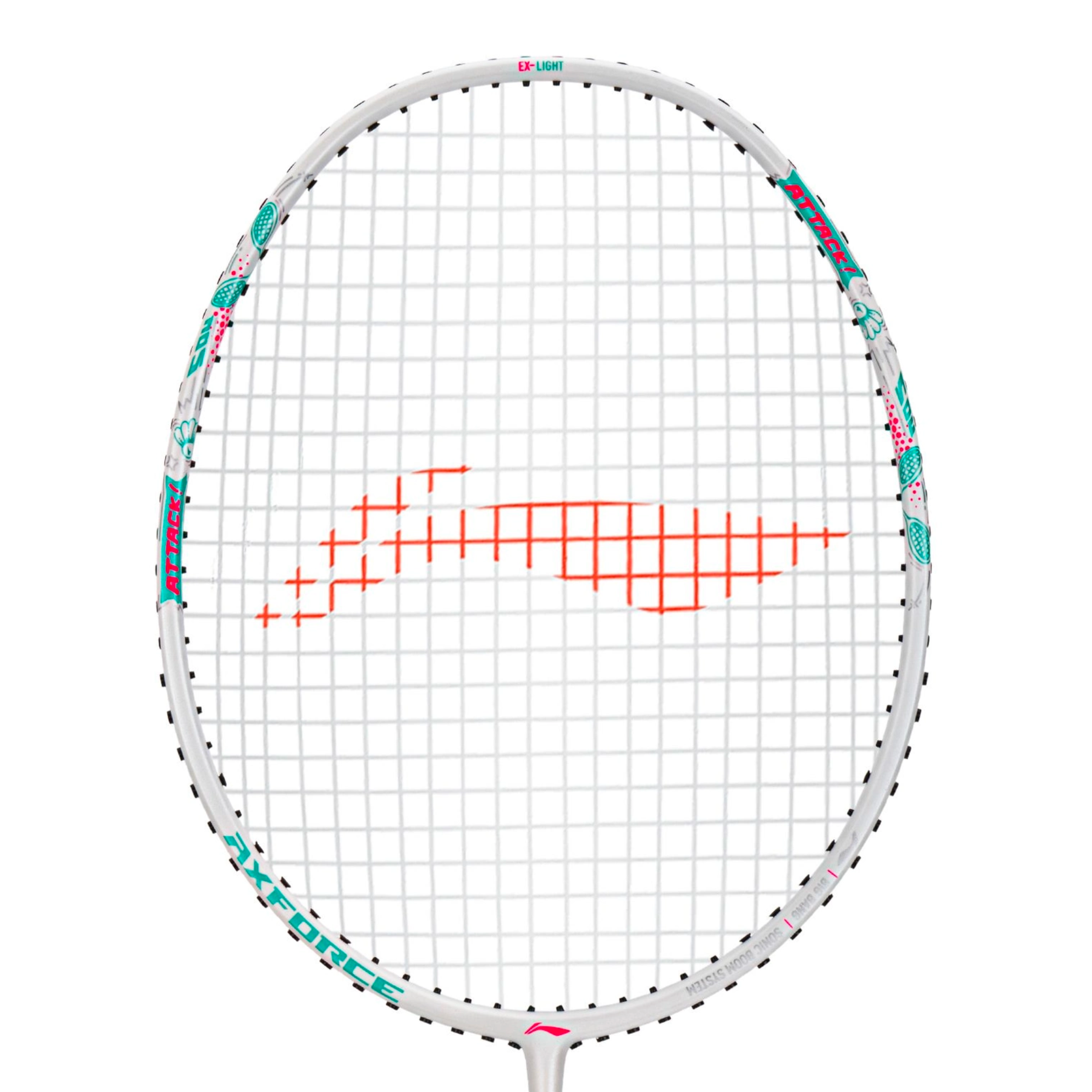 Li-Ning Badminton Racket - Li-Ning AXForce Big Bang White - SportYouUp Europe