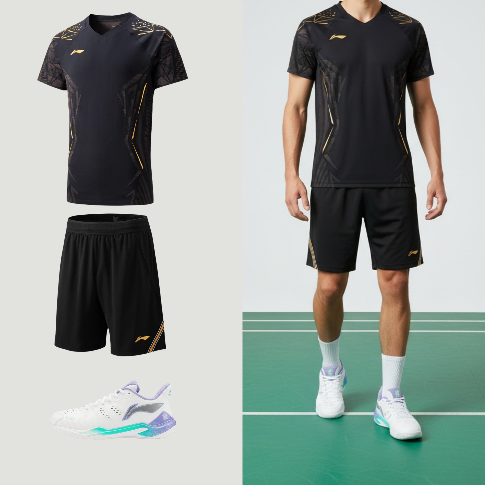 Li-Ning International New Black Unisexe