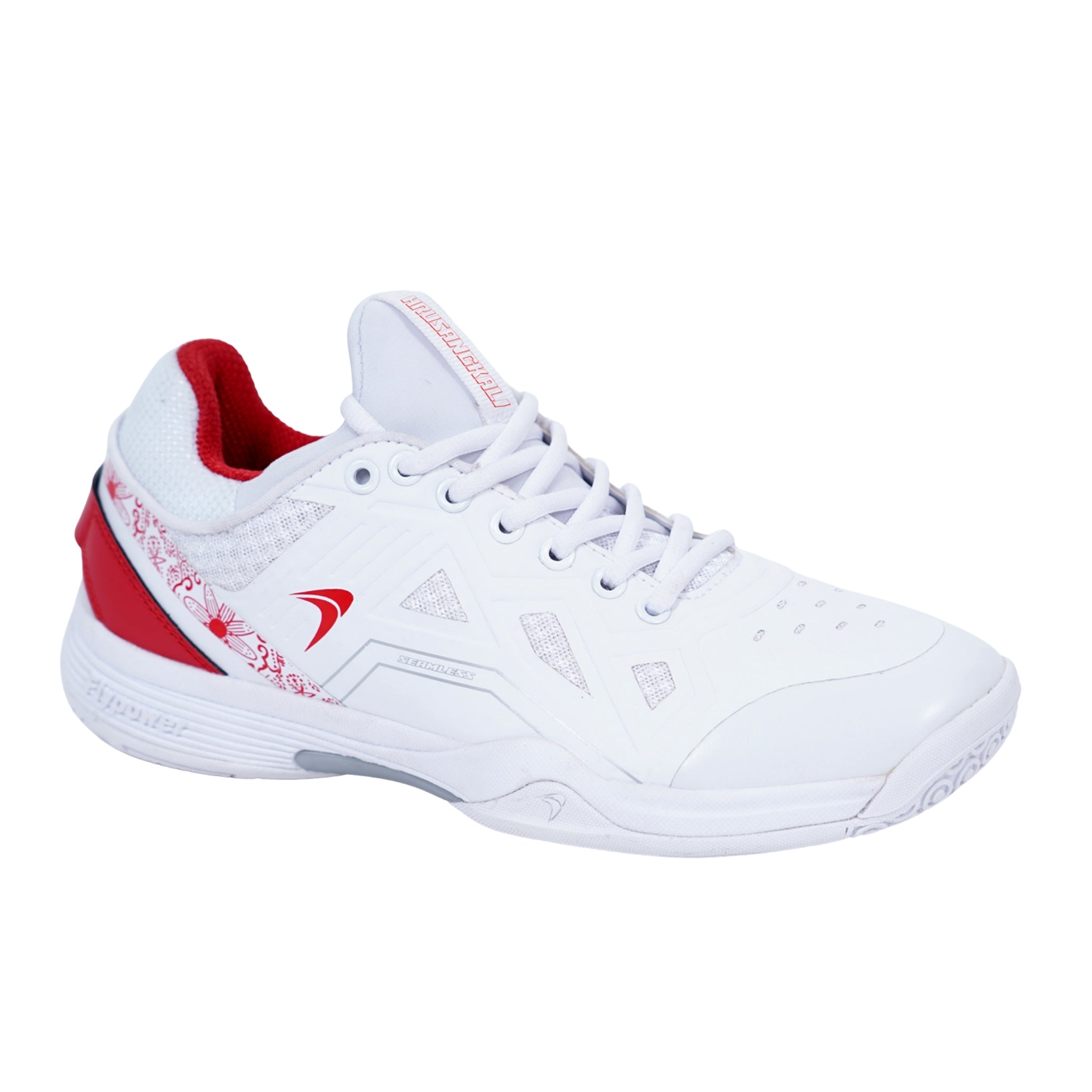 Flypower Badminton Shoes - Flypower Hrusangkali White/Red - SportYouUp Europe
