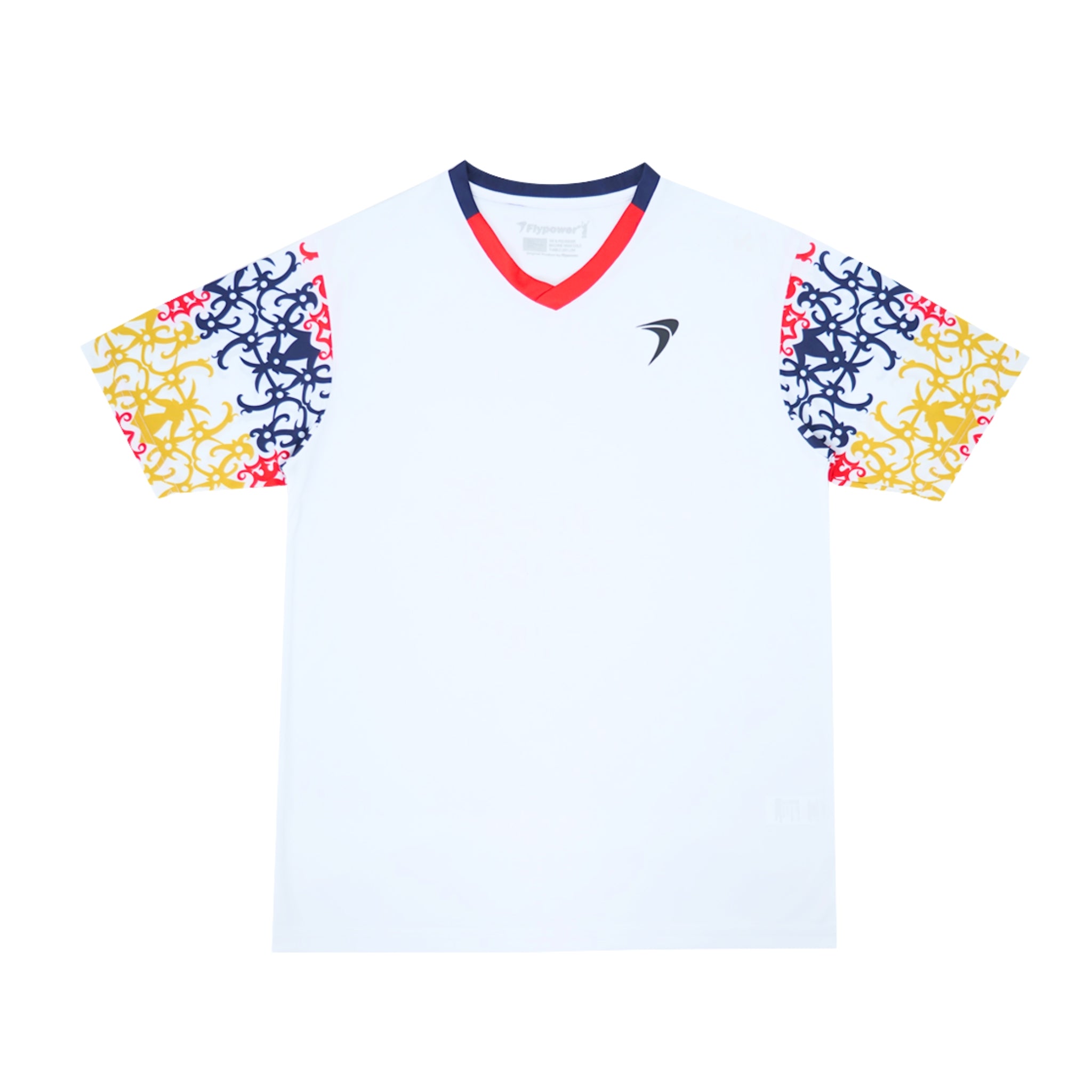 Flypower Badminton T-shirt - Flypower Krakatau 8 White Unisex - SportYouUp Europe