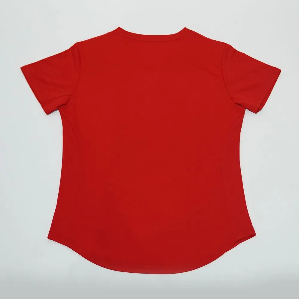 Flypower Badminton T-shirt - Flypower Olympic Jersey Women Red - SportYouUp Europe