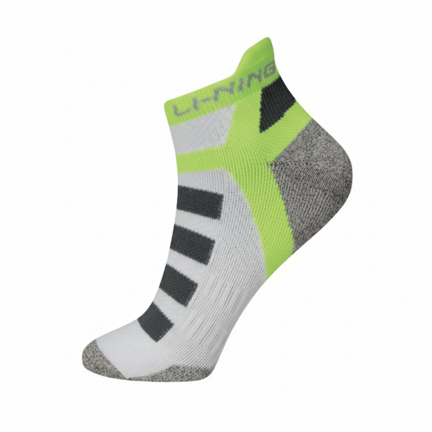 Li-Ning Chaussettes de course - Blanc/Citron vert