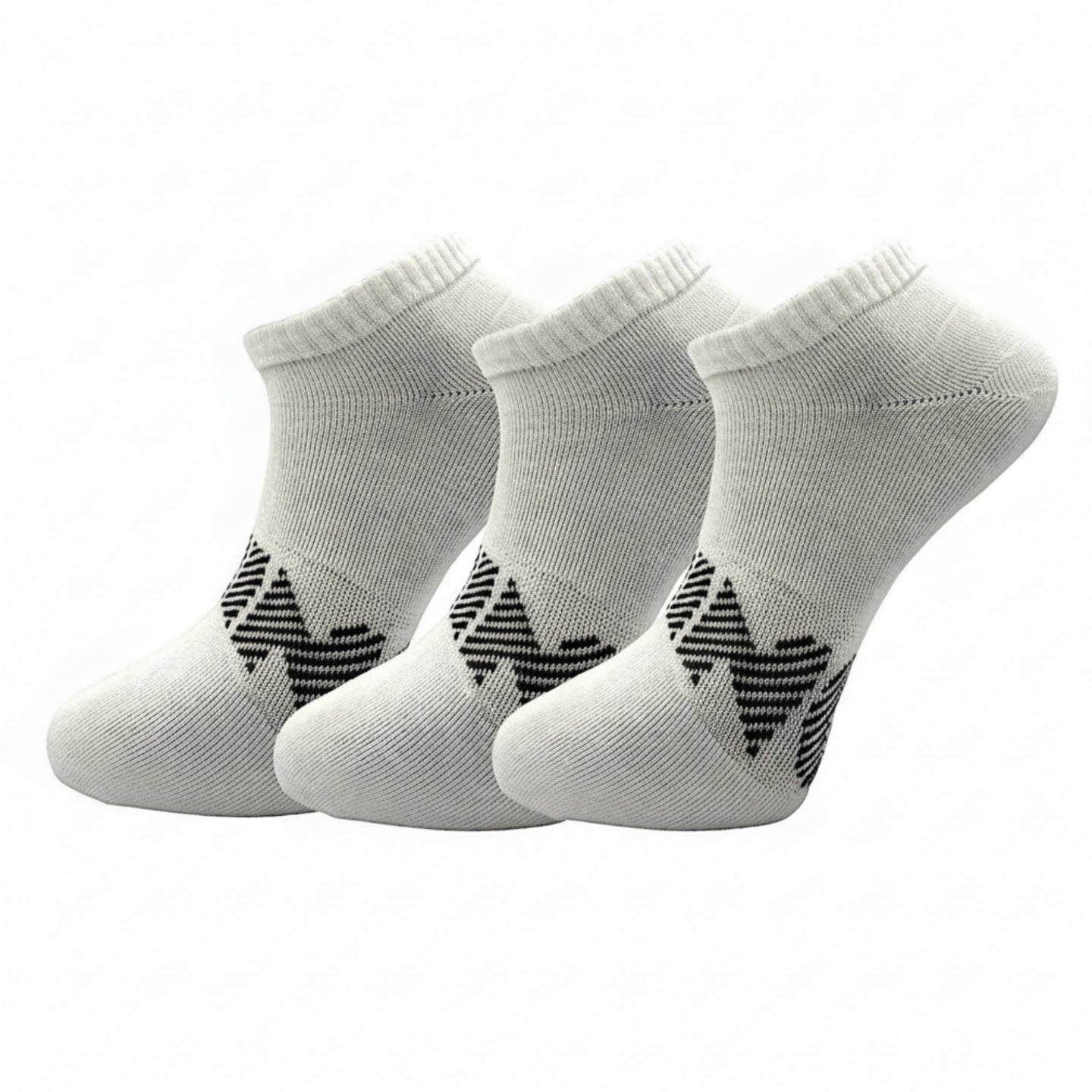 Li-Ning Ankle Footie Blanc pack de 3