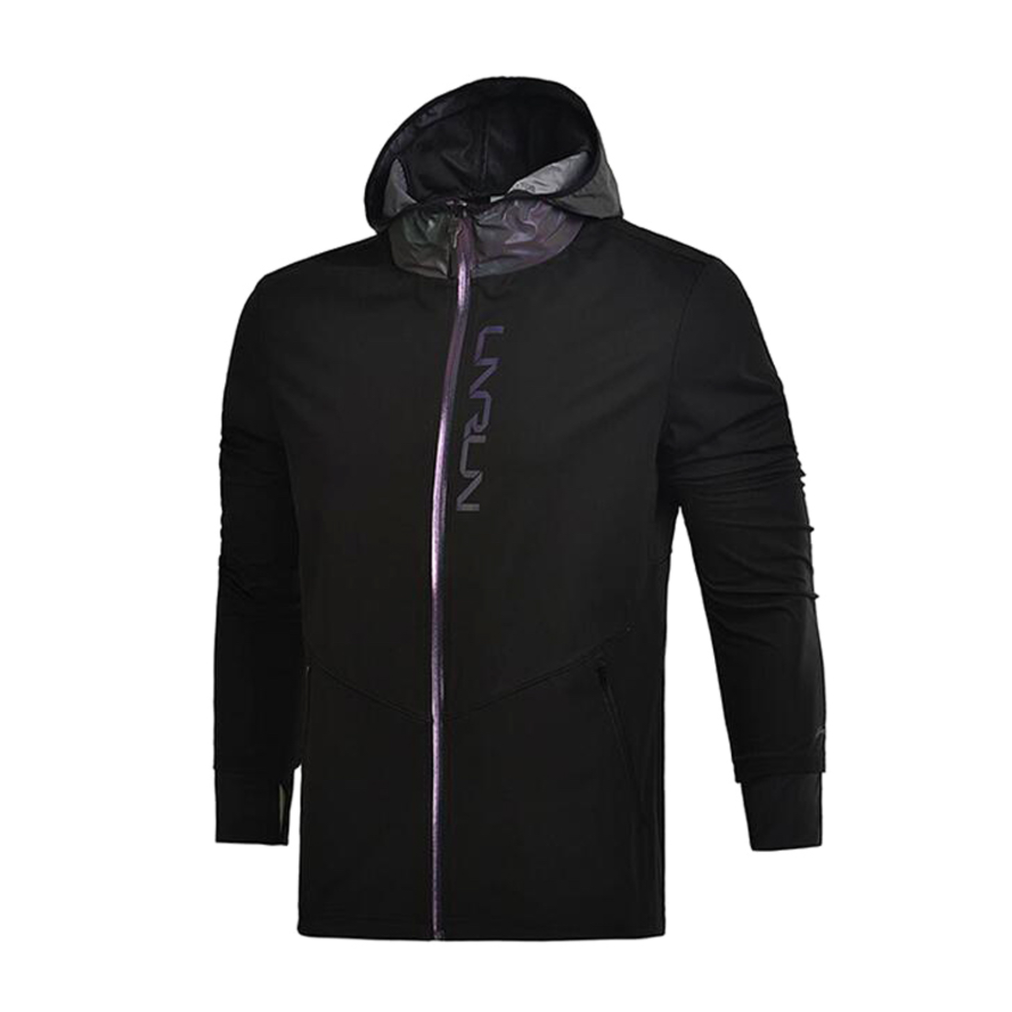 Veste de course coupe-vent Li-ning noire
