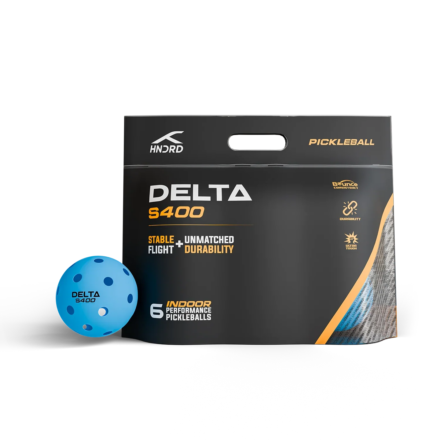 Pickleball balls - Hundred Delta S400 6-pack - SportYouUp Europe
