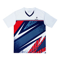 Flypower Badminton T-shirt - Flypower RINJANI 10 White Unisex - SportYouUp Europe